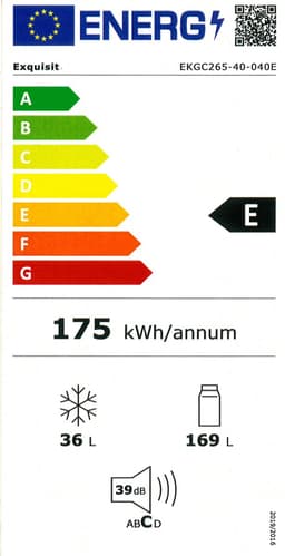 Exquisit EKGC265-40-040E - Koel-vriescombinatie - Inbouw - 202 liter - Wit — thumbnail 2
