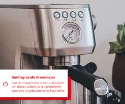 Solis Barista Perfetta Plus 1170 - Pistonmachine - Espressomachine - Inclusief Coffee Knock-Box en Tamping Mat - Zilver — thumbnail 3