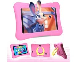 Kindertablet vanaf 3 jaar – Tablet voor Kinderen met Kinderhoes – 7 Inch – 32 GB – 4500 mAh Batterij – 2 GB Werkgeheugen – Android 11 – Roze