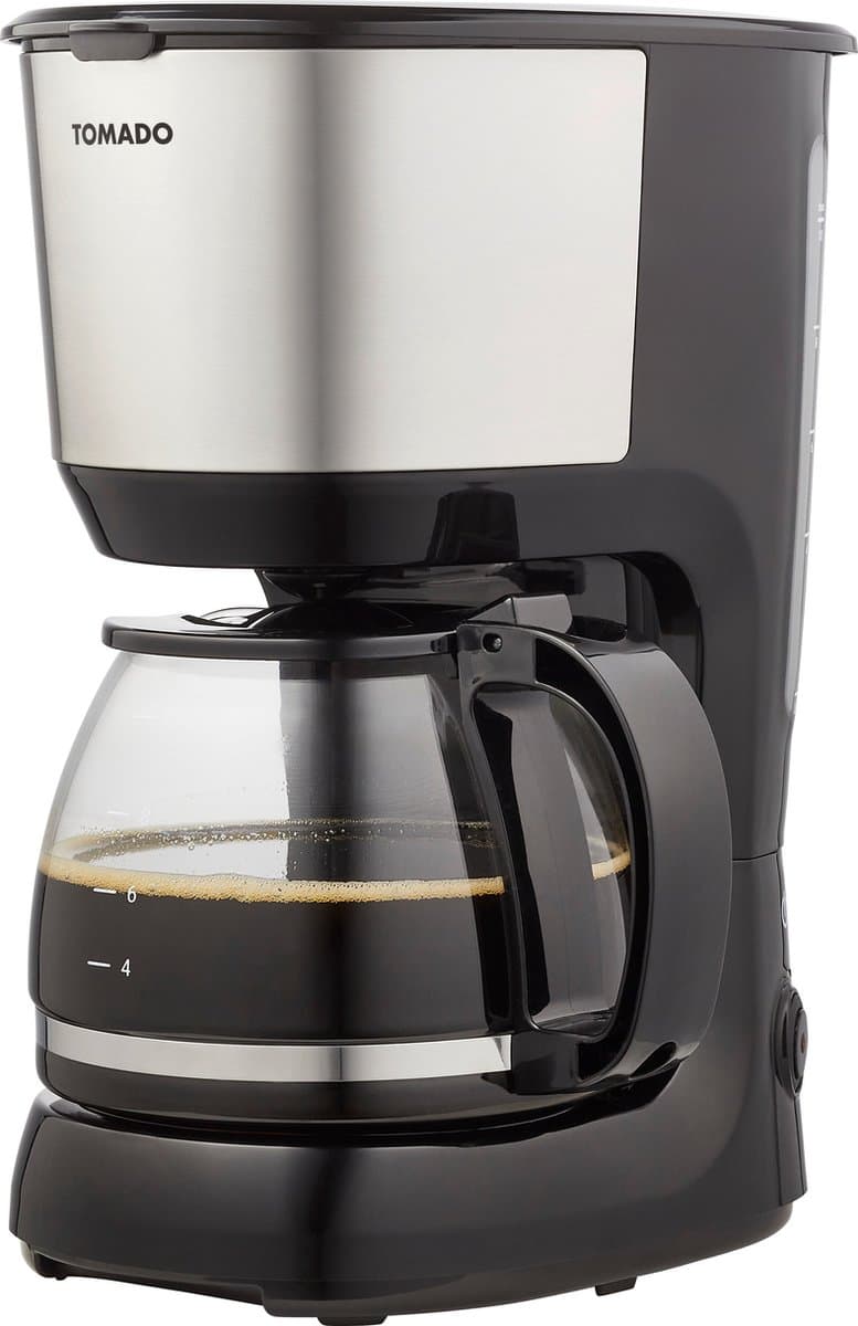 Tomado TCM1201S - Koffiezetapparaat - Filterkoffie - Warmhoudfunctie - Herbruikbaar filter - 10 koppen - Zwart/rvs — afbeelding 1