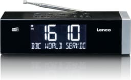 Lenco CR-640BK - Stereo FM Wekkerradio met radiogestuurde klok en AUX-ingang - Zwart — thumbnail 1