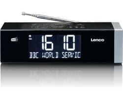 Lenco CR-640BK - Stereo FM Wekkerradio met radiogestuurde klok en AUX-ingang - Zwart