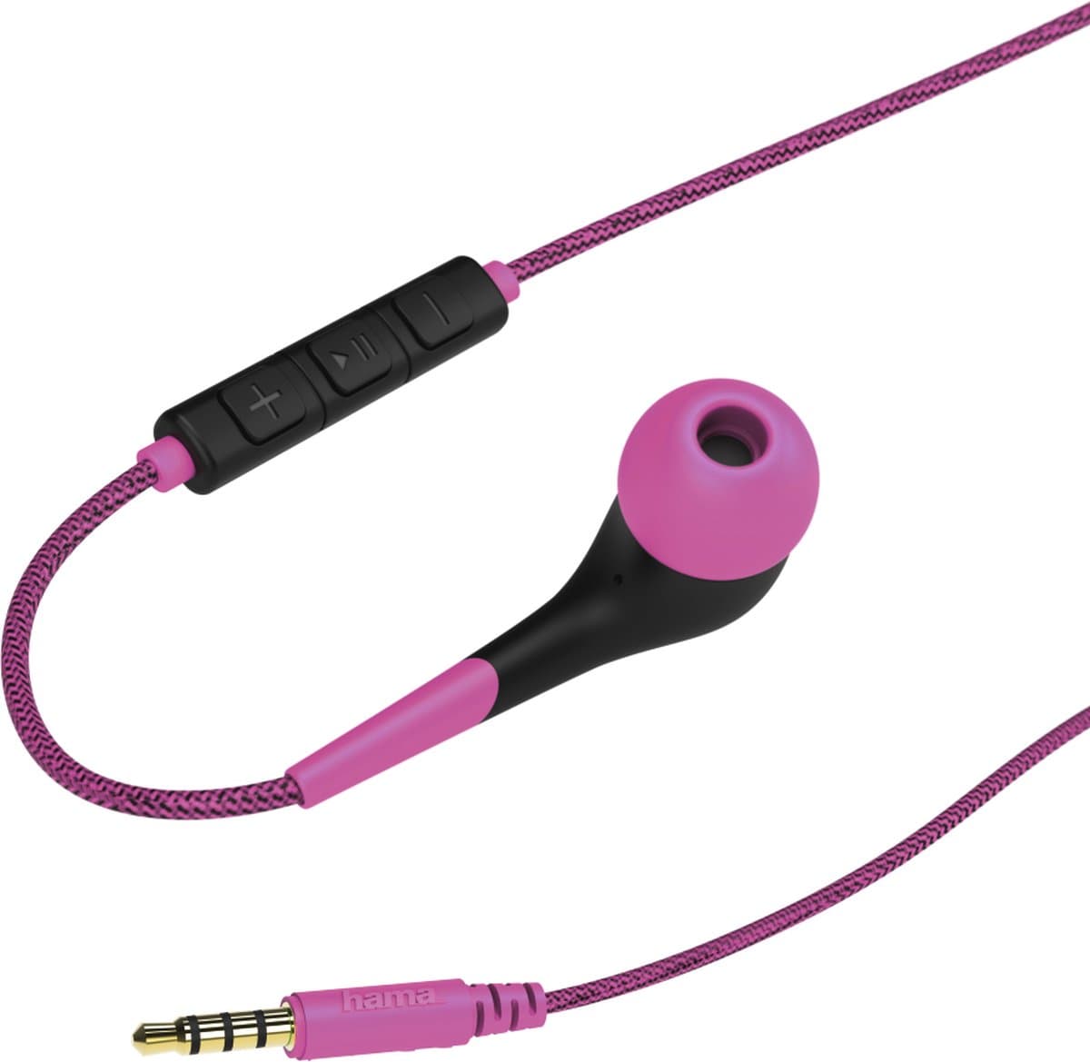Hama Neon Headset Bedraad In-ear Muziek Zwart — afbeelding 1