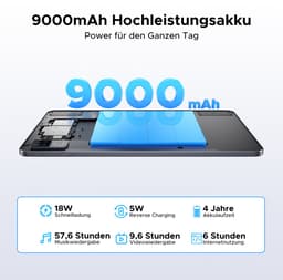 DOOGEE U12 - Tablet - Tablets - 24GB RAM+128GB ROM (2 TB/TF) - 12 inch+90Hz - 9000mAh/18W - Gemini AI - UNISOC T7255 - 13 MP+8 MP - 7,8 mm ultradun - WiFi 5 - Widevine L1 - GPS - Face ID - OTG - FM - Grijs — thumbnail 3