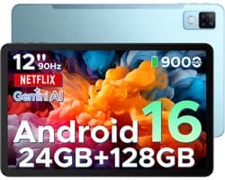 DOOGEE U12 - Tablet - Tablets - 24GB RAM+128GB ROM (2 TB/TF) - 12 inch+90Hz - 9000mAh/18W - Gemini AI - UNISOC T7255 - 13 MP+8 MP - 7,8 mm ultradun - WiFi 5 - Widevine L1 - GPS - Face ID - OTG - FM - Blauw
