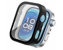 Screen protector - Geschikt voor Huawei Watch Fit 4 Pro - Full Cover Hard Case / Beschermend Hoesje - Zwart