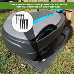 10 stuks aardschroeven - bodemschroeven voor grasmaaier - laadstation bevestiging op gazon - vloer (zwart) — thumbnail 4
