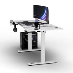 Ultradesk LEVEL V2 – Bureau voor Gaming, Home Office & Kantoor – Wit – Elektrisch verstelbaar – Incl. XL Muismat & Accessoires — thumbnail 4