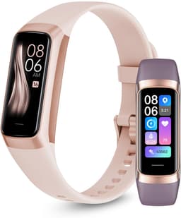 Siltcon® Vitéa Stappenteller Horloge - Activity Tracker - Hartslagmeter – Bloeddrukmeter - Slaapmonitor - Saturatiemeter – Sporthorloge – Smartwatch Dames, Heren & Kinderen - Geschikt voor iOS/Android - RVS - Elke pols - Incl. 2 Bandjes — thumbnail 1