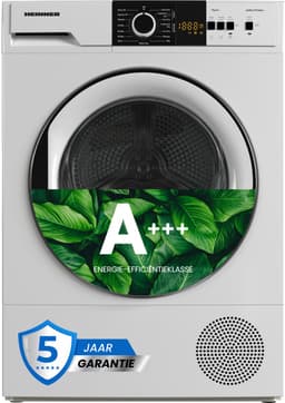 Heinner Wasdroger - Warmtepompdroger - 8 KG - 15 Programma's - LED Display - Trommelverlichting - Wit — thumbnail 1