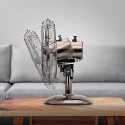 Tafelventilator 30cm - Staand Model met 3 Snelheden en Metal Look - 40W — thumbnail 1