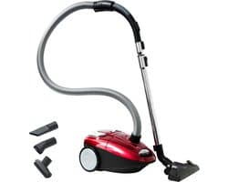 Inventum ST154RZA - Stofzuiger met zak - 1,5 liter - HEPA 13 - Lichtgewicht - Rood