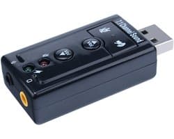 Externe USB-audioadapter, externe geluidskaart, 7.1 3D surround sound, hoofdtelefoon, headset, PS3
