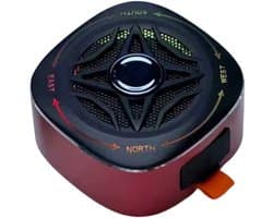 Fivesquare SpinWave Waterproof Speaker – Mini Bluetooth Speaker met Gyro-Spinner Design, RGB Licht, IPX7 & Bass/TWS Rood