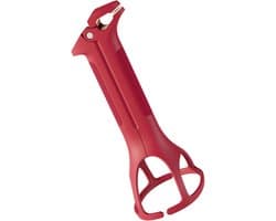 2-in-1 hete plaatklem, keukenklem, anti-verbranding bestekklem, geschikt voor ovens, stoomkokers, airfryers, koekenpannen, enz. (rood)
