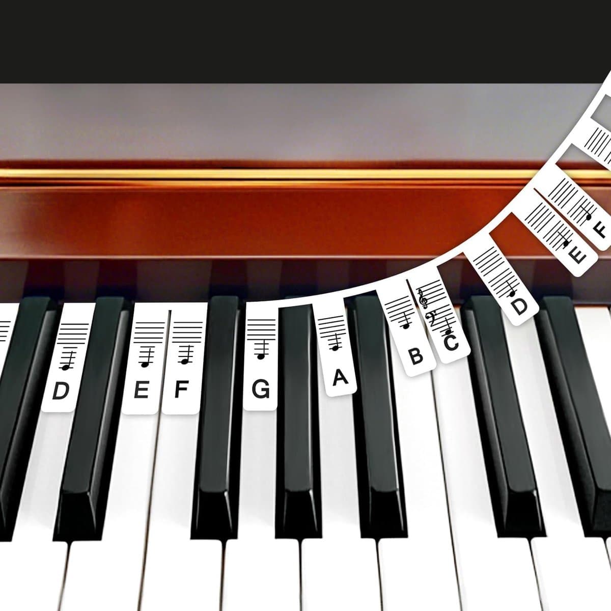 Finesse Siliconen Toetsenwijzer - Piano Stickers - Herbruikbaar Zonder Lijmresten - 32/37/49/54/61/88 — afbeelding 1