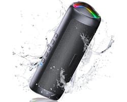 Bluetooth Speaker Draagbare 30W Luidspreker Met 24 Uur Batterijduur Tws Stereo Waterdicht Ipx5 Usb-C Rgb-Feestverlichting Handsfree Functie Voor Binnen Buiten Feesten Reizen Zwart