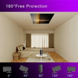 Mini-projector, geschikt voor draagbare buitenfilmprojectoren, slimme projector die compatibel is met smartphones/tv-sticks/laptops/USB/HDMI, voor binnen- en buitengebruik. — thumbnail 2