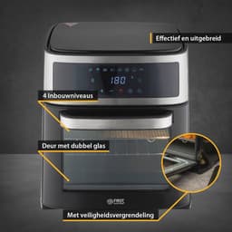Airfryer Oven 13L met Digitale Besturing en Rotisserie | 8 Programma's | 1700W | Kookruimte met Binnenverlichting — thumbnail 6