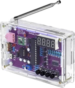 OIMG Elektronische FM-radio-set - solderen praktijkkit - FM Radio Kit - Complete Doe-Het-Zelf Bouwpakket voor FM-Radio Enthousiastelingen DIY - radio - FM-radioset - lasprojecten voor leren en onderwijzen (met behuizing) — thumbnail 1