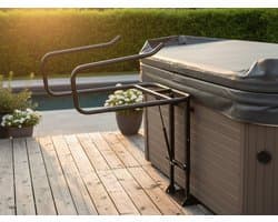 Hydraulischer Spa-Abdeckheber für Whirlpool – Novihome Verstellbarer Whirlpool-Abdecklift 84,9–104,9 cm Höhe, 130–235 cm Breite – Einfach zu bedienen, robust & langlebig