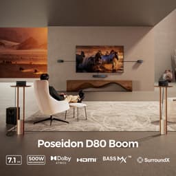 ULTIMEA Poseidon D80 Boom Dolby Atmos Soundbar 7.1 met 6.5" Draadloze Subwoofer, 500W Surround Sound voor TV - Zwart — thumbnail 2