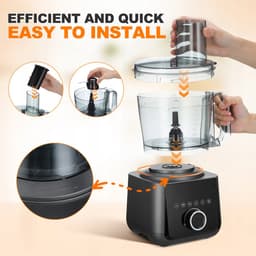Keukenmachine 2.5L - Professionele Foodprocessor met Mengkom - 1000W Motor - EU Stekker - Voor Soepen, Sausen en Deeg — thumbnail 5