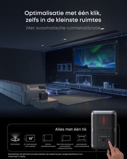 NEBULA X1 Triple Laser 4K Beamer - 3.500 ANSI Lumen - 56.000:1 Contrast - 40W Stereo - Dolby Vision - 0.9-1.5 Zoom - Smart AI - 300" Scherm - Micro Gimbal - GTV - Hendel - Outdoor - 4K - Decoderondersteuning — thumbnail 2