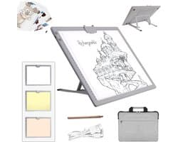 Oplaadbare A3 LED Lichtpad met Draagtas en Verstelbare Helderheid voor Schetsen en Tekenen