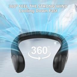 Draagbare Nekventilator met LED-display en 4 Snelheden - Handsfree Bladloze Koelventilator — thumbnail 1