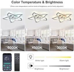 Moderne Plafondventilator met Licht en Afstandsbediening voor Slaapkamer en Woonkamer — thumbnail 3