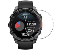 Screenprotector geschikt voor Garmin Fenix 8 Pro – 47mm – Gehard glas – Hoge kwaliteit screen protector 47 mm – Tempered Glass 9H – 1 stuks – TechDefend