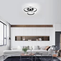 Dimbare LED-plafondlamp 40CM, 42W - Modern zwart met afstandsbediening — thumbnail 3