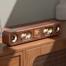 Retro draadloze soundbar met twee 2-inch subwoofers, Bluetooth-luidspreker Geschikt voor op het bureau — thumbnail 1