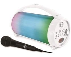 Draadloze Bluetooth Speaker met Microfoon, Karaoke, LED Lichten, FM Radio en Oplaadbare Batterij