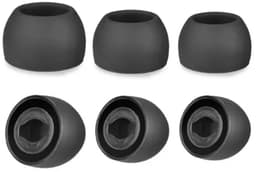 Ibley ComfortFit Siliconen tips voor Samsung Galaxy Buds Pro zwart met mesh – Siliconen Ear Tips – Met Mesh – S/M/L Formaten – 3 Paar — thumbnail 1