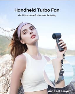 Handheld Turbo Ventilator - Verstelbare Snelheid tot 19000 tpm, 12 Uur Koeling, Compact en Draagbaar — thumbnail 4