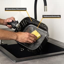 Airfryer 5L met Digitale Timer en 8 Programma's | Roestvrijstalen Mand | Gezond Frituren tot 200°C — thumbnail 6