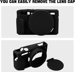 Siliconen camerahoes - Beschermhoes - Camerabeschermingshoes - Compatibel met Canon G7X Mark III camera - Zwart — thumbnail 5