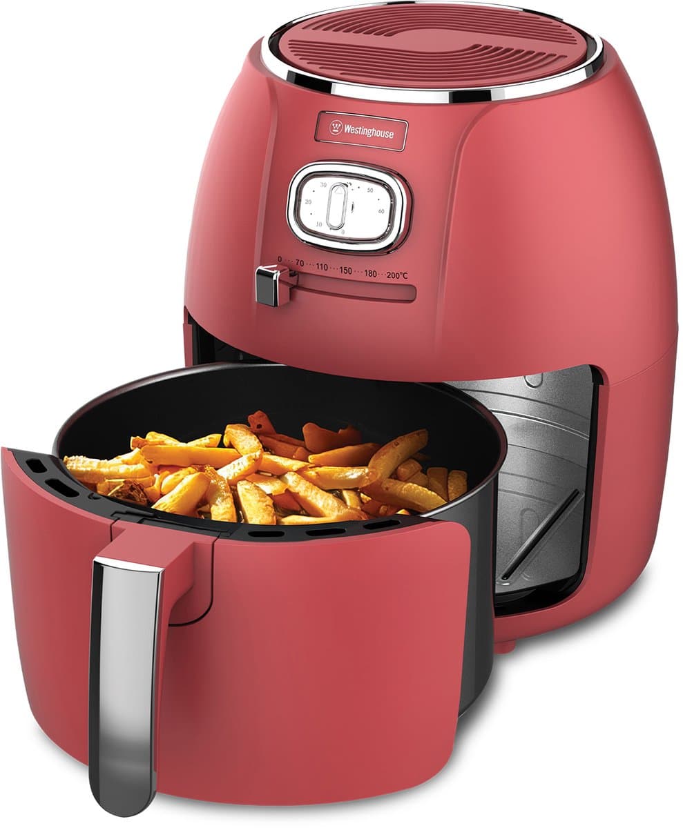 Westinghouse Retro Airfryer - 1500W - Heteluchtfriteuse - 4L - PFAS-Vrij - tot 200 Graden - Tot 4 personen - Rood — afbeelding 1