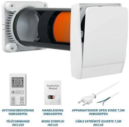 Airflow 160A – decentrale ventilatie met warmteterugwinning – Ø160 mm – 60 m³/u – voor kamers en aparte ruimtes — thumbnail 6