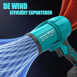 Draagbare stofzuiger, handgedraaide haardroger, 180000 draaien/ minuten, versnelbaar voor droge binnenplaatsen schoonmaken, kamperen, één batterij — thumbnail 2