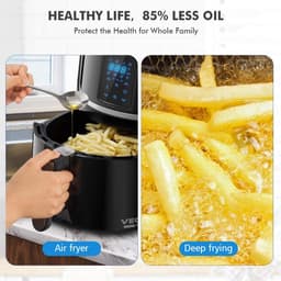 Grote Airfryer met Digitale LED Touch Screen - Gezond Frituren en Koken (5.5 Liter) — thumbnail 4