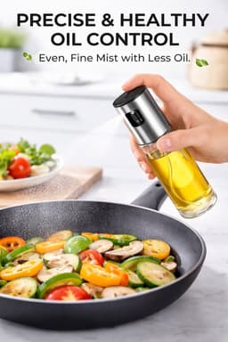 2 Olijfolie Sprayers Premium - Olie Sprayer Navulbaar - Oliefles - RVS & Glas - Inclusief Trechters & Reinigingsborstels - Voor Airfryer, BBQ & Bakken — thumbnail 7