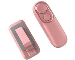 Afstandsbediening, geschikt voor Kindle Paperwhite, Colorsoft, Oasis, Scribe, iPad, tablets en e-readers, draagbare afstandsbediening, RF-afstandsbediening, kan automatisch pagina's omslaan, pagina-omslagapparaat, roze