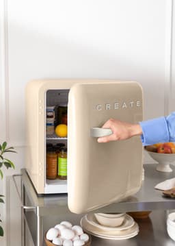 CREATE - Koelkast in retrostijl - Zand - Handvat Gebroken wit - FRIDGE RETRO 48L — thumbnail 5