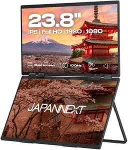 JAPANNEXT Dual Portable Monitor 23.8"(x2) IPS Full HD (1920x1080) 100Hz | JN-DMD-IPS238F-C4 — thumbnail 1