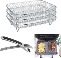 3 Stuks Airfryer Accessoires van Roestvrij Staal voor Gezond Koken — thumbnail 1