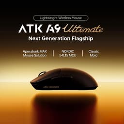 ATK A9 Ultra Max - Draadloze Gaming Muis - Ultralicht - 53 Gram - PAW3395 Sensor - 8 kHz Polling Rate - Nordic nRF52840 MCU - 600 mAh Batterij - Optische Switches - Ice-Feel Coating - RGB - Wit — thumbnail 2