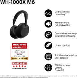 Sony WH-1000XM6 - Draadloze koptelefoon met Noise Cancelling - Roze — thumbnail 5